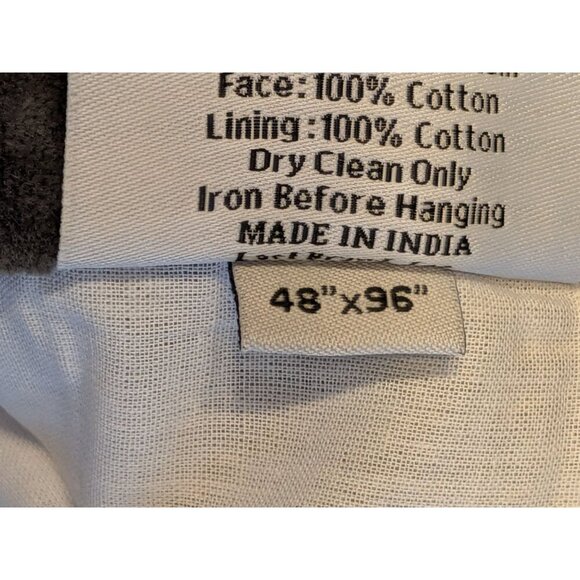 Quince Cotton Velvet Room Darkening Curtain Color Dark Grey Size 48x96 -NEW- - Picture 4 of 7